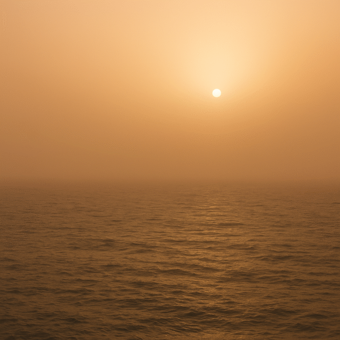 Calima sobre el mar